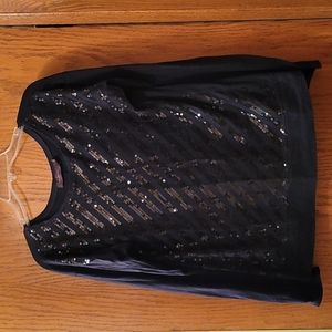 The Limited black sequin top